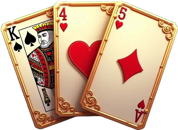 Ikona z trzema animowanymi kartami do blackjacka